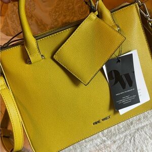 Nine West Mustard Satchel